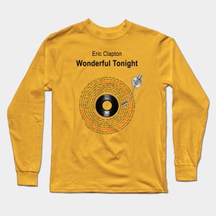 WONDERFUL TONIGHT LYRICS ILLUSTRATIONS Long Sleeve T-Shirt